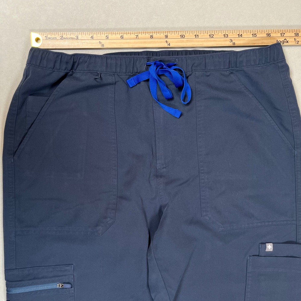 FIGS Cairo Cargo Scrub Pants Men L Navy Technical Collection Multi-Pocket TM3001 - Picture 6 of 8